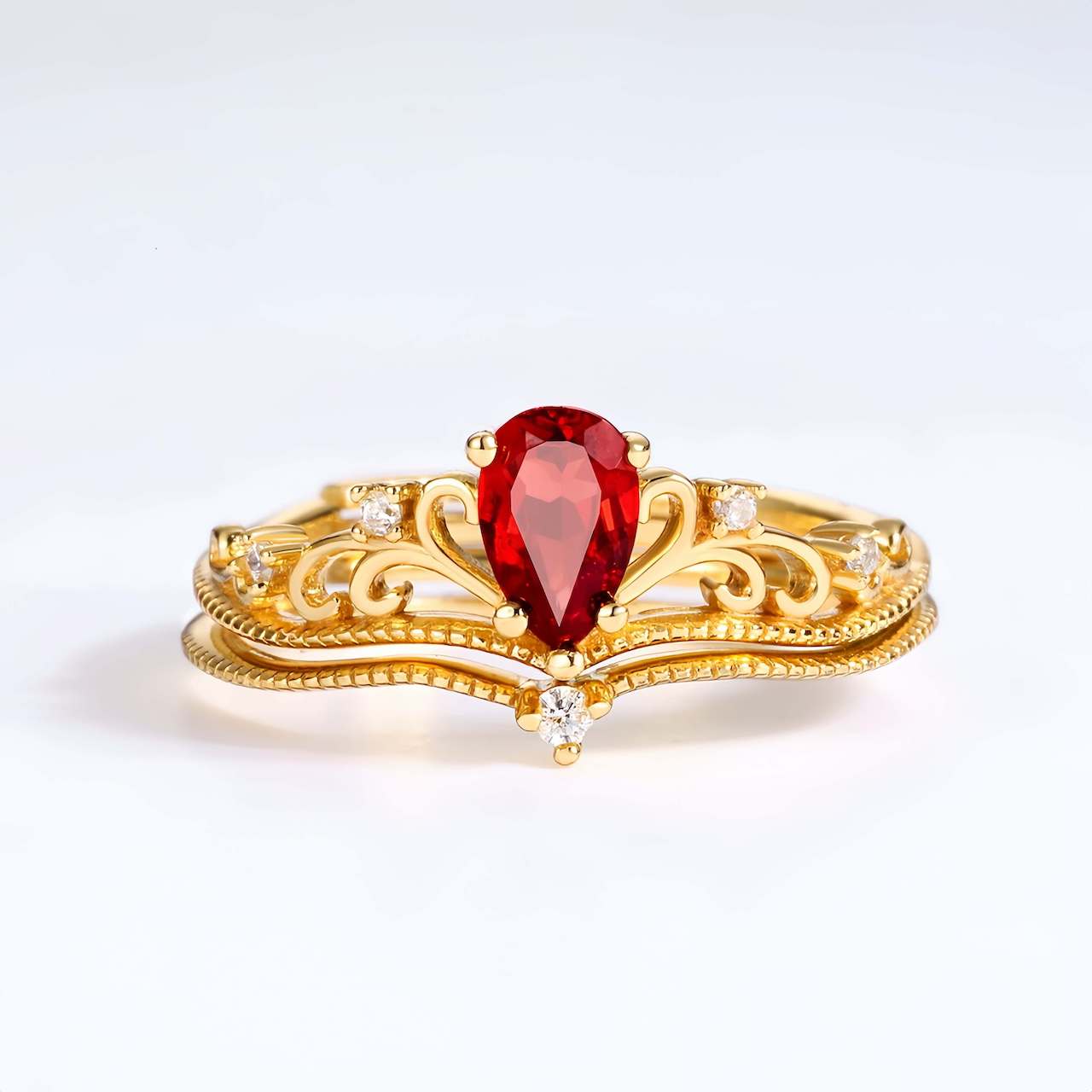 Garnet Ring - Love - Minerva Jewelry