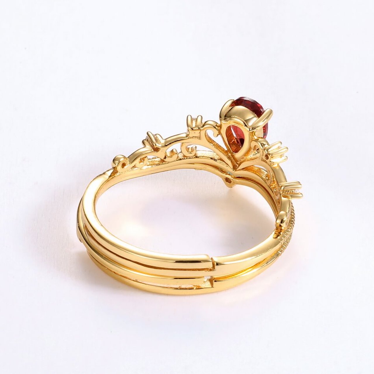 Garnet Ring - Love - Minerva Jewelry