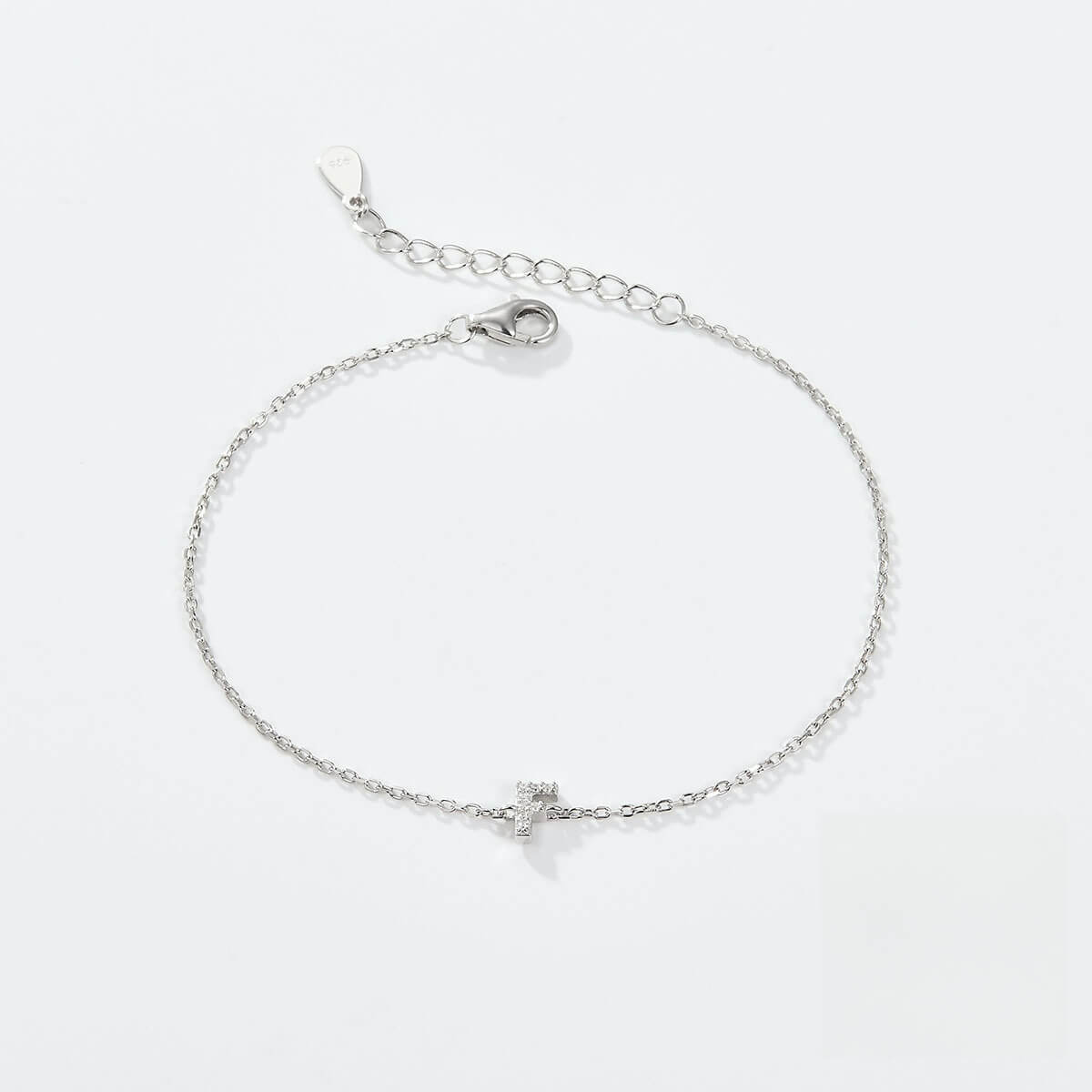 Initial Letter Bracelet（Silver） - Minerva Jewelry