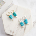 Large Turquoise Earrings - Minerva Jewelry