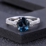 London Blue Topaz Ring - Minerva Jewelry