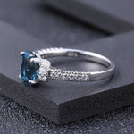 London Blue Topaz Ring - Minerva Jewelry