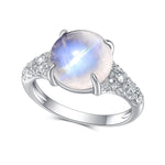 Milky Blue Moonstone Ring - Minerva Jewelry