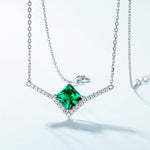 Minerva Sterling Silver Emerald Pendant - Minerva Jewelry