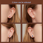 Mini Heart Birthstone Earrings - Minerva Jewelry