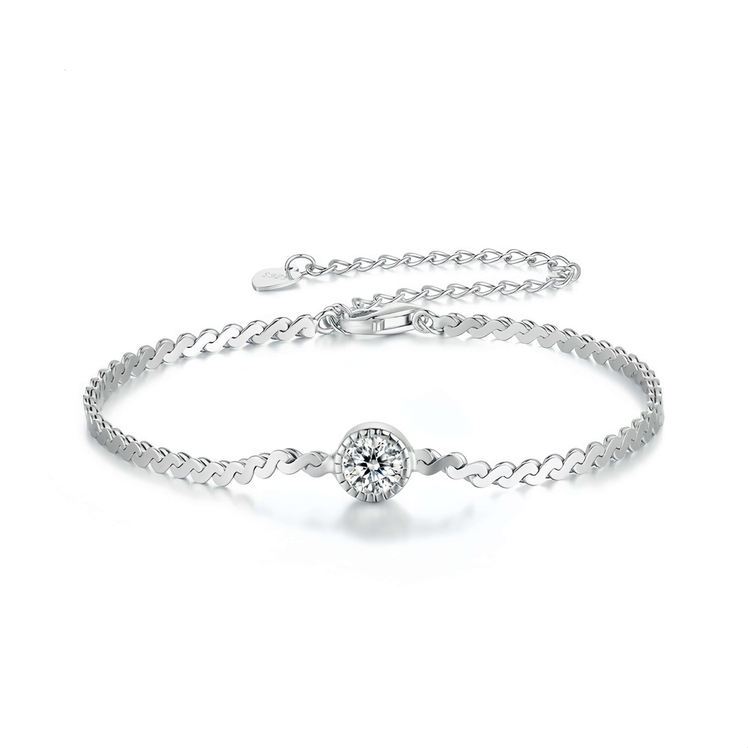 Moissanite Chain Bracelet - Minerva Jewelry