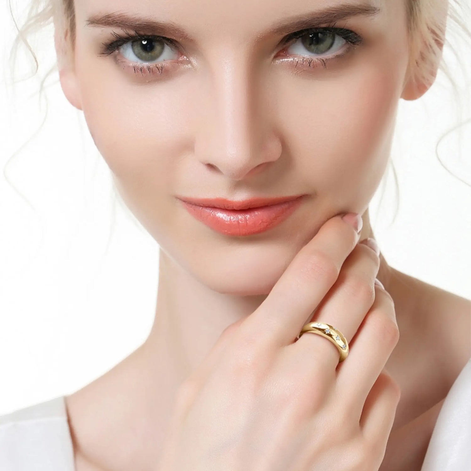 Moissanite Dome Ring