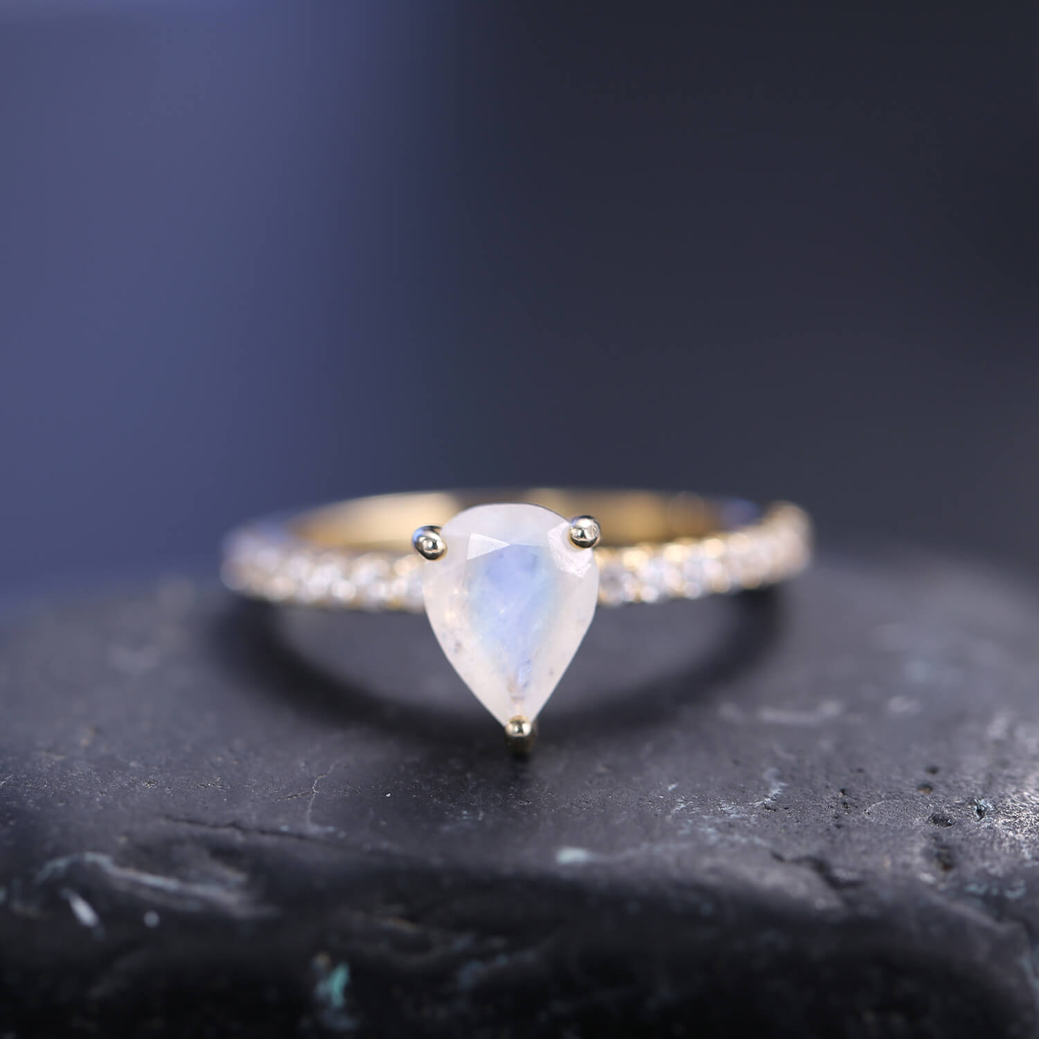 Moonstone Crystal Ring - Minerva Jewelry