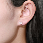 Moonstone Earrings Sumptuousness Studs - Minerva Jewelry