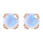 Moonstone Earrings Sumptuousness Studs - Minerva Jewelry