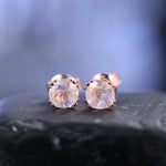 Moonstone Earrings Sumptuousness Studs - Minerva Jewelry