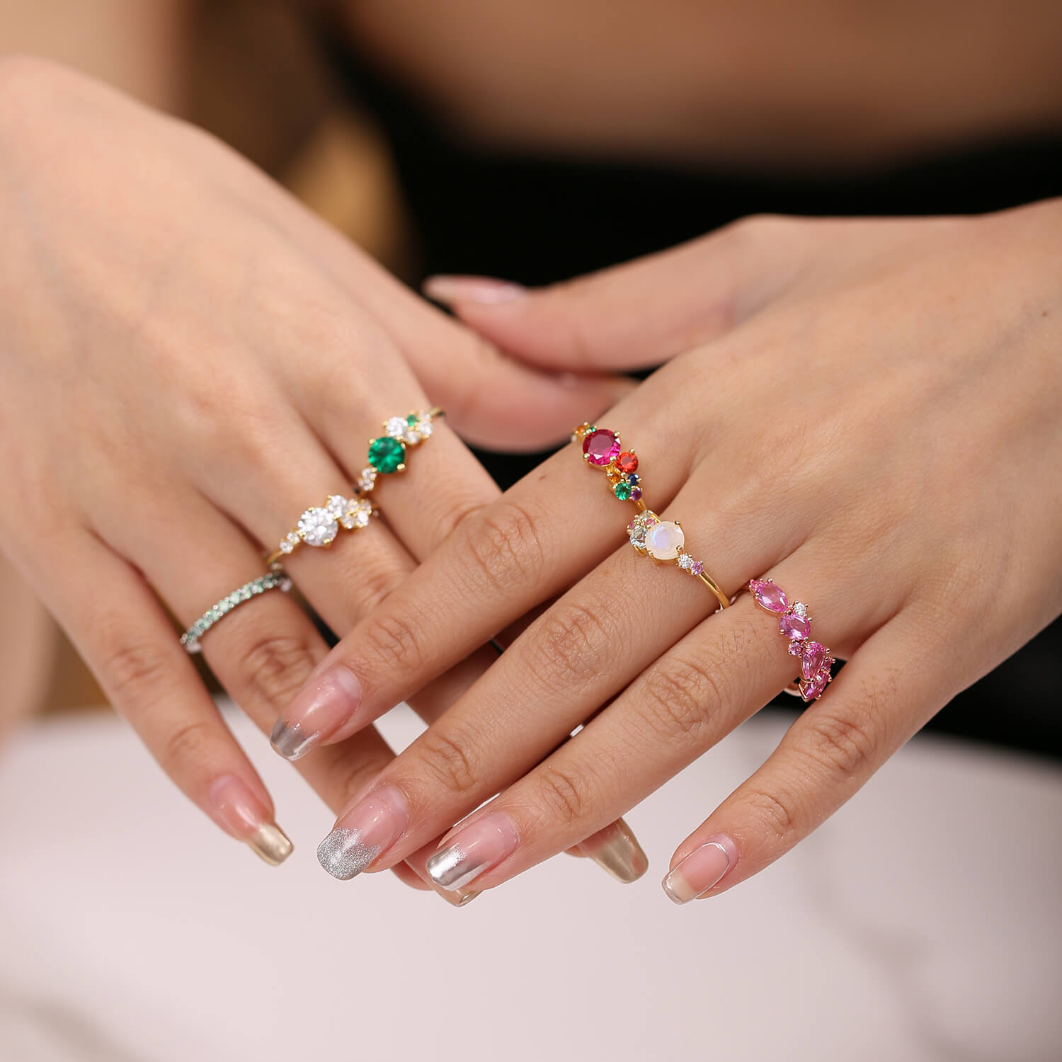 Moonstone Rings Gold - Minerva Jewelry