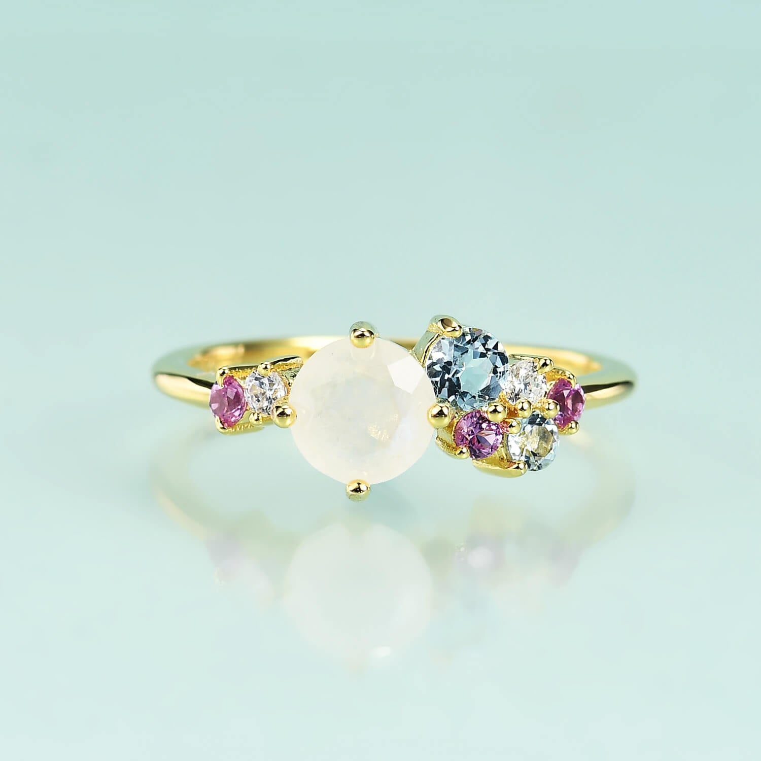 Moonstone Rings Gold - Minerva Jewelry