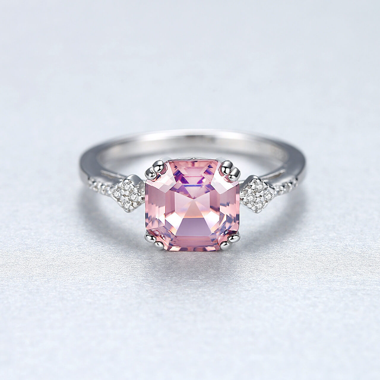 Morganite Wedding Ring - Minerva Jewelry