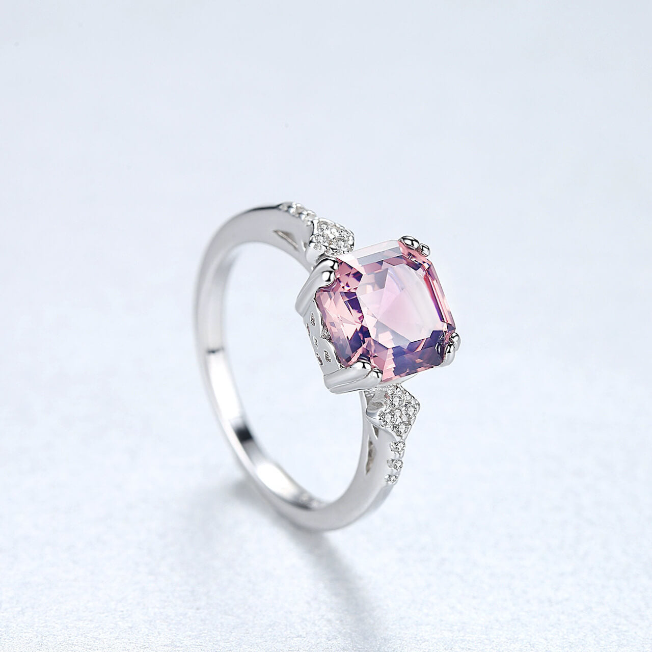 Morganite Wedding Ring - Minerva Jewelry