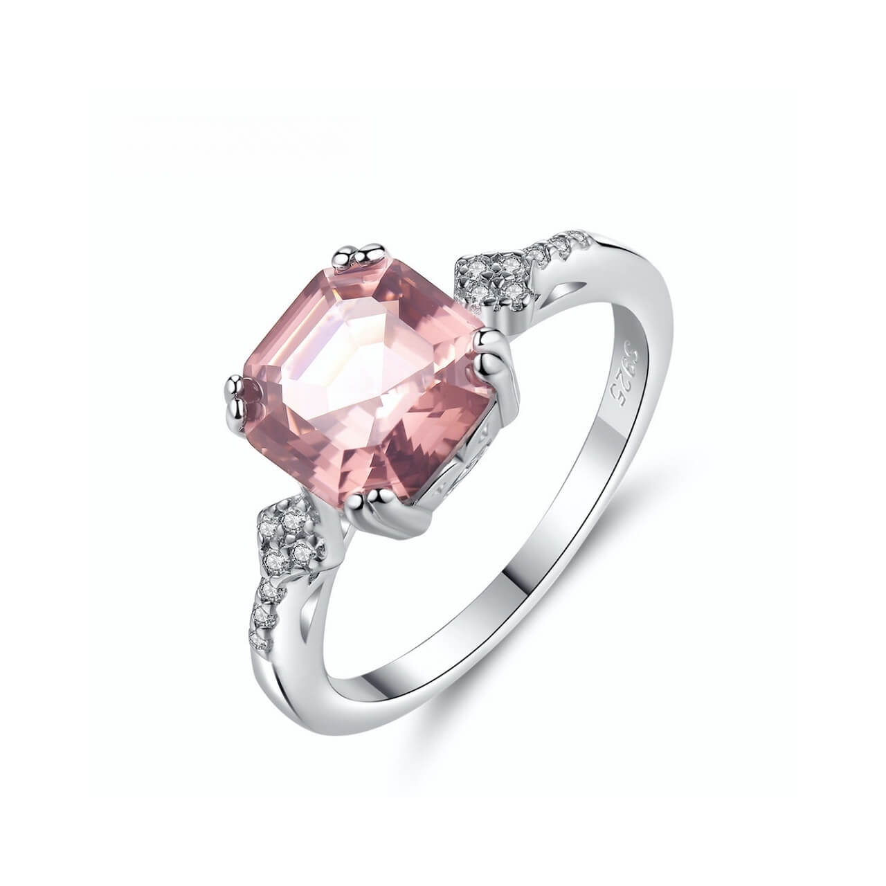 Morganite Wedding Ring - Minerva Jewelry