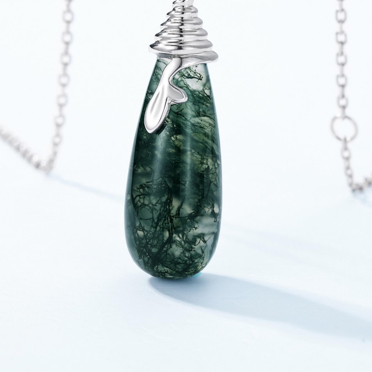 Moss Agate Necklace - Minerva Jewelry