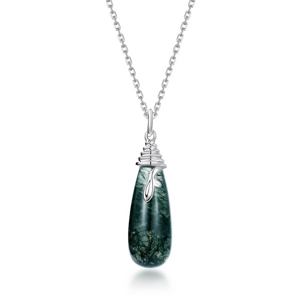 Moss Agate Necklace - Minerva Jewelry