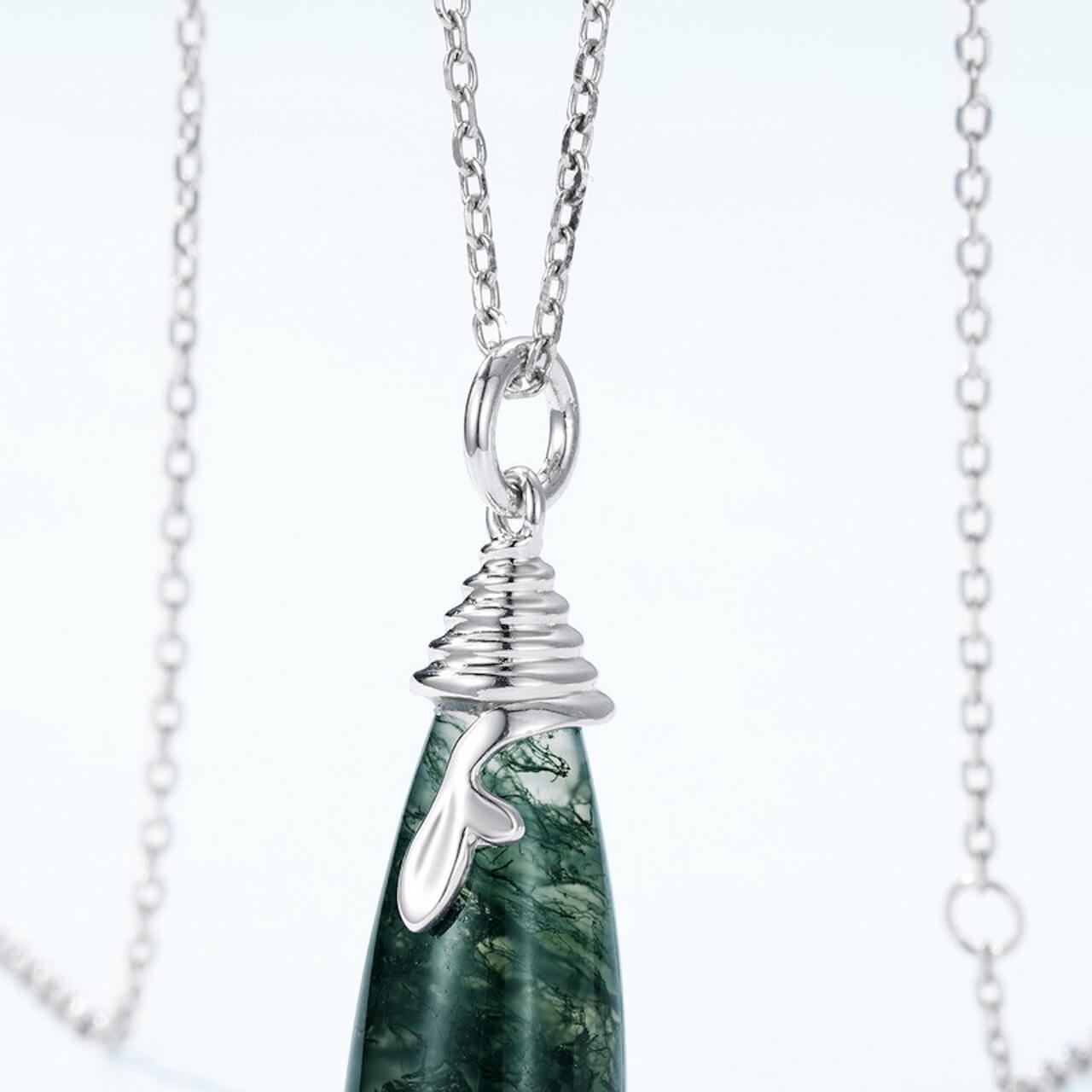 Moss Agate Necklace - Minerva Jewelry