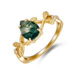 Moss Agate Ring - Minerva Jewelry