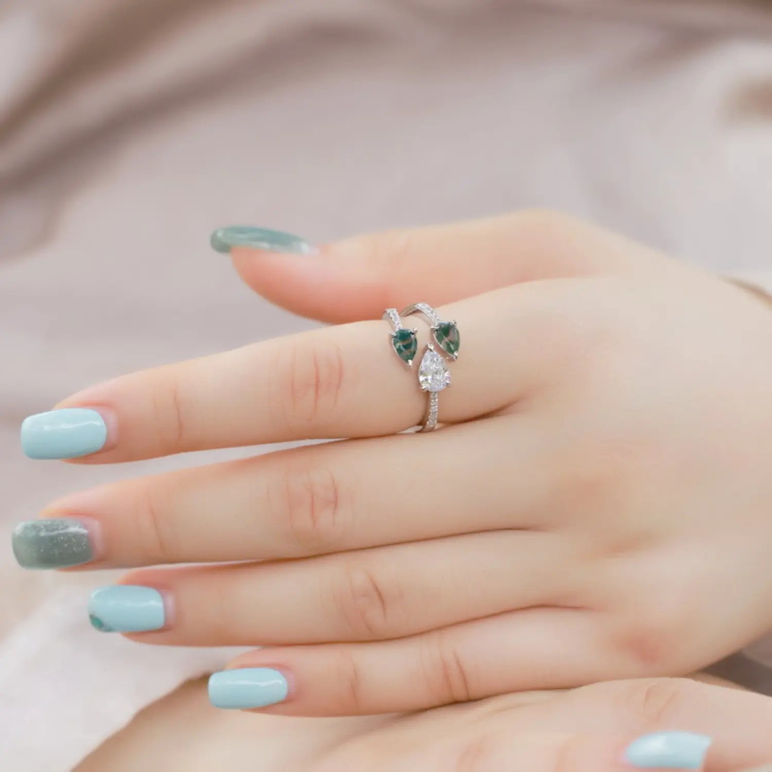Moss Agate Stone Ring Healing Properties