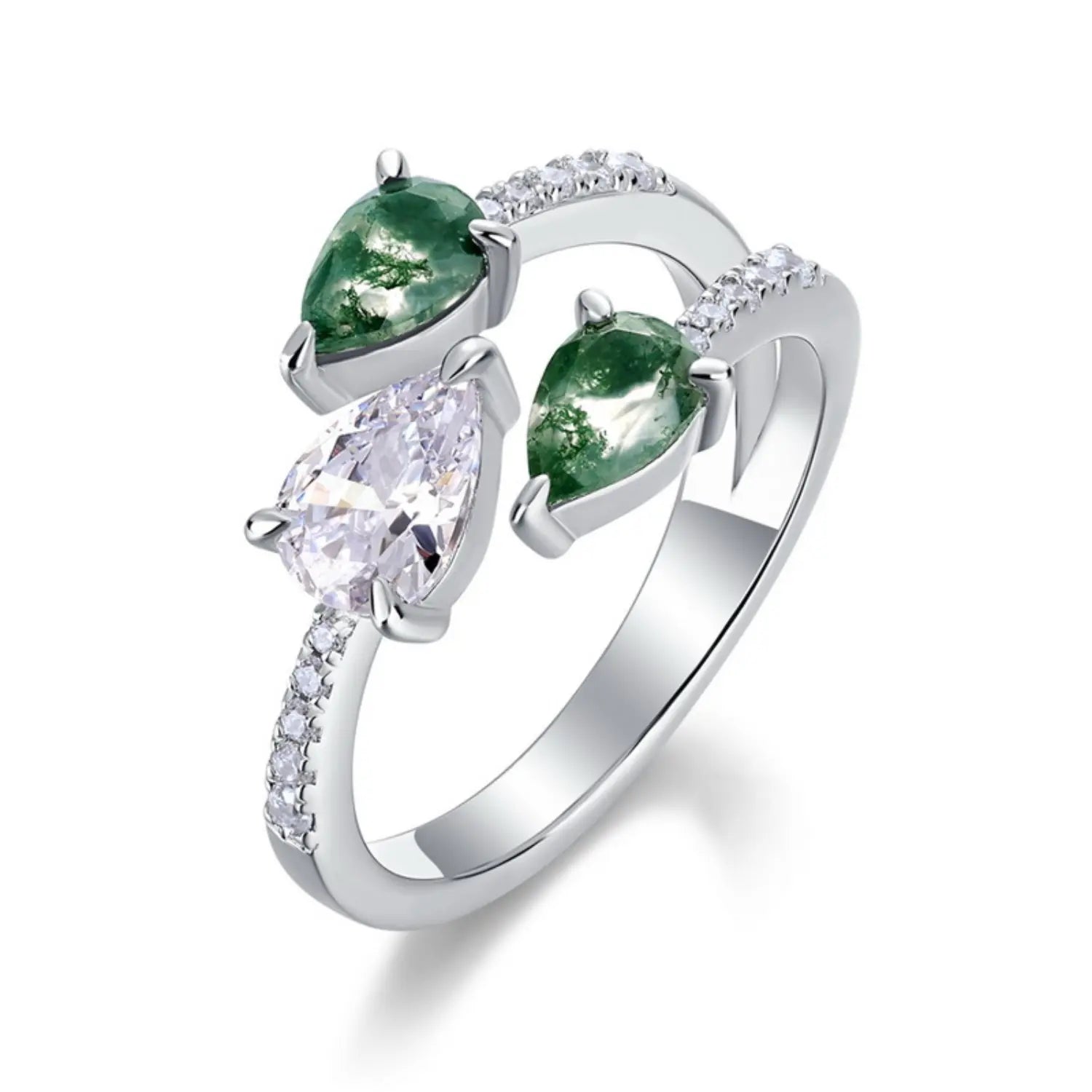 Moss Agate Stone Ring Healing Properties