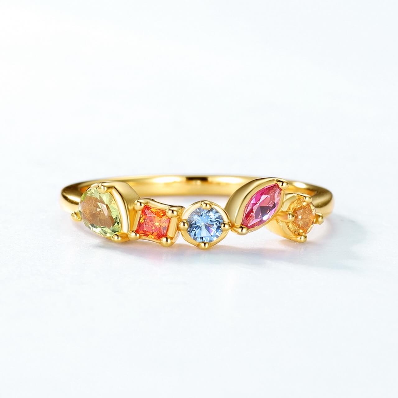 Multigemstone Ring - Minerva Jewelry