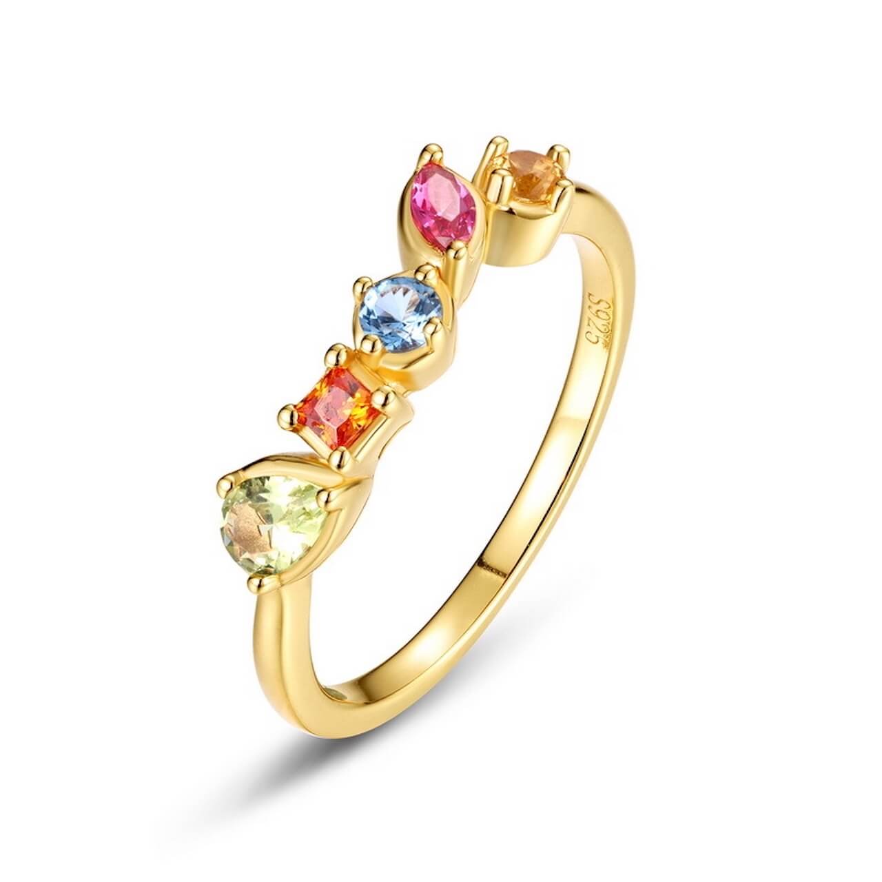 Multigemstone Ring - Minerva Jewelry