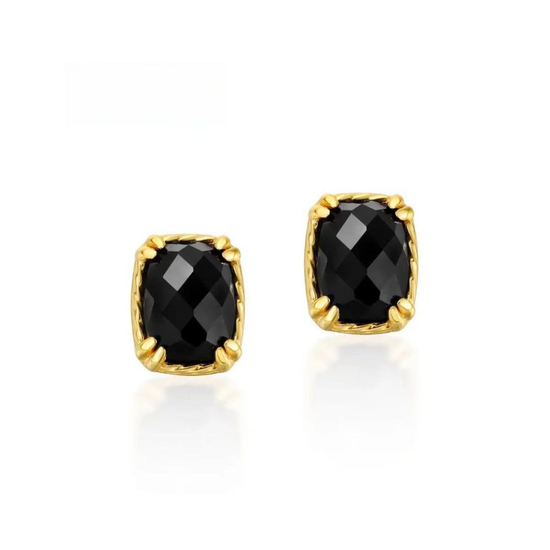 Natural Black Onyx Earrings