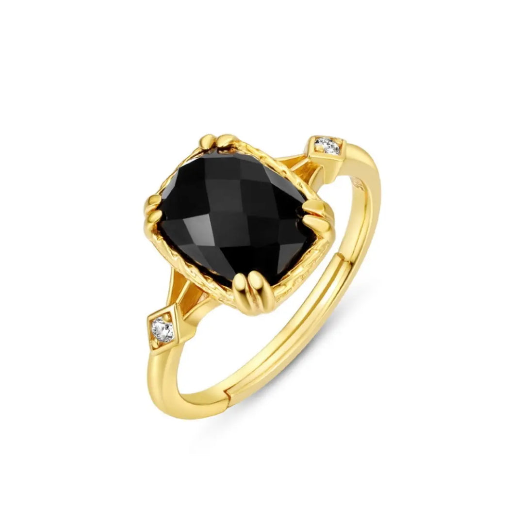 Natural Black Onyx Ring