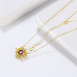 Natural Garnet Necklace - Minerva Jewelry