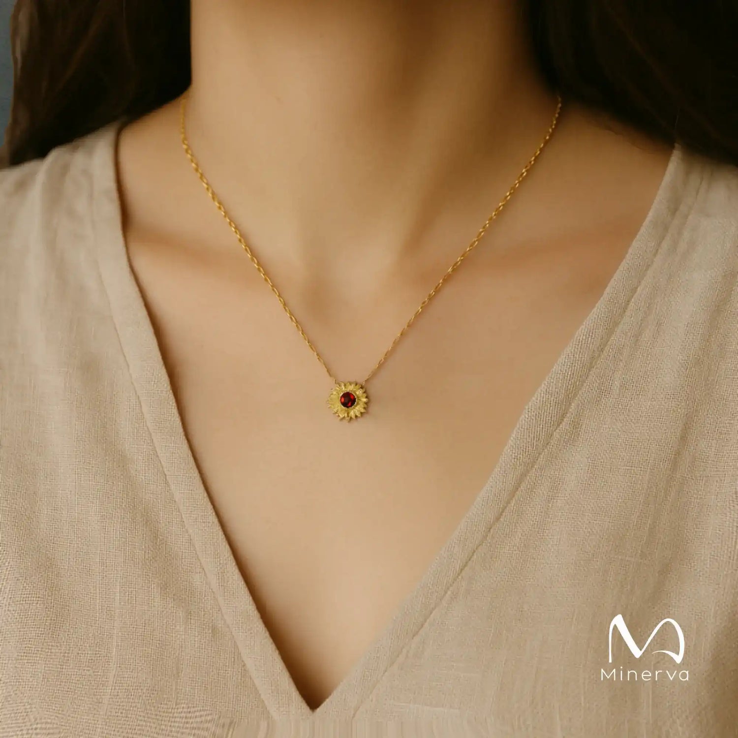 Natural Garnet Necklace