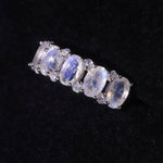 Natural Milky Blue Moonstone Ring - Minerva Jewelry