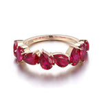 Gold ruby diamond jewelry ring representing courage, prosperity and radiant beauty.