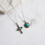 Necklace With Turquoise Stone - Minerva Jewelry