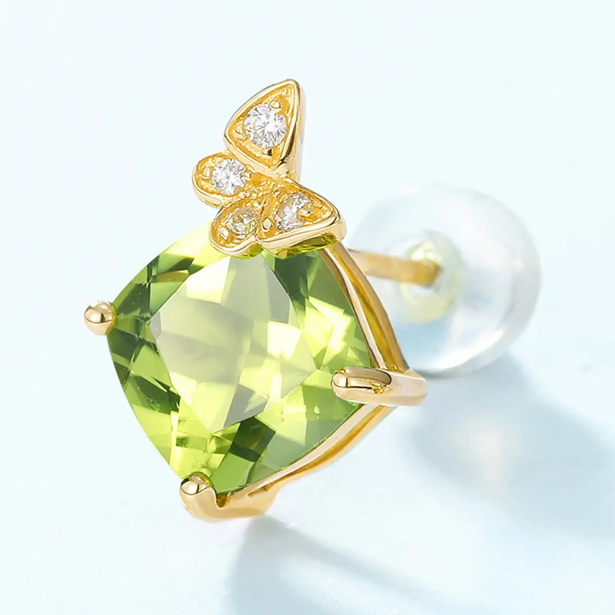 Peridot Bow Earrings