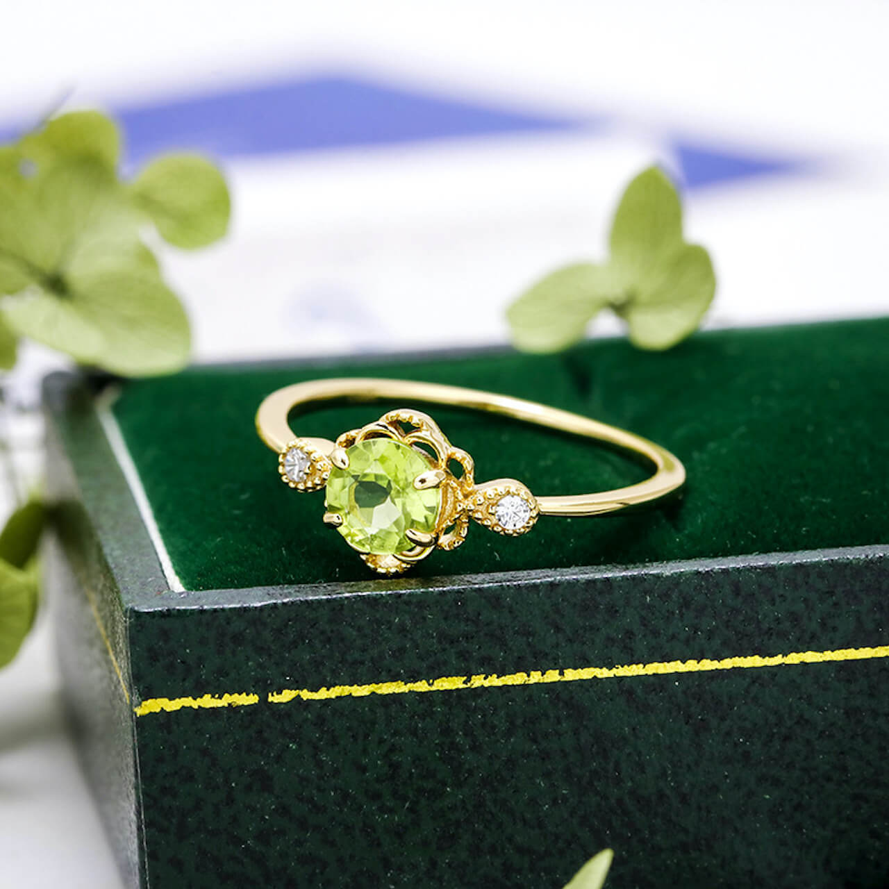 Peridot Ring - August Birthstone - Minerva Jewelry