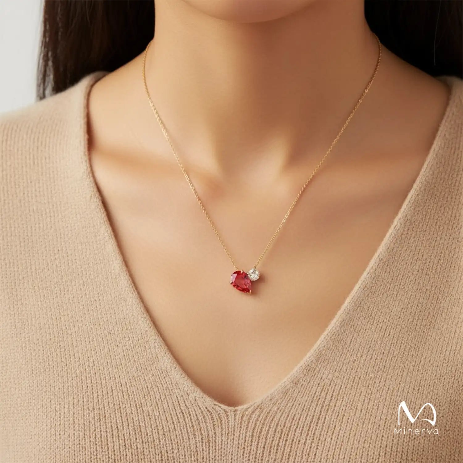 Ruby Diamond Necklace – Love & Light