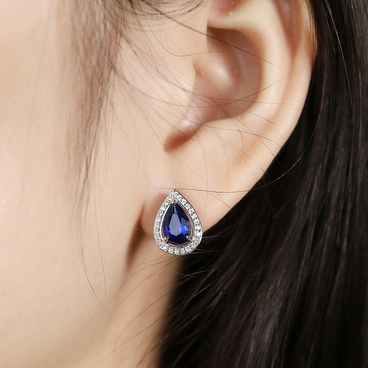 Sapphire Drop Earrings - Minerva Jewelry