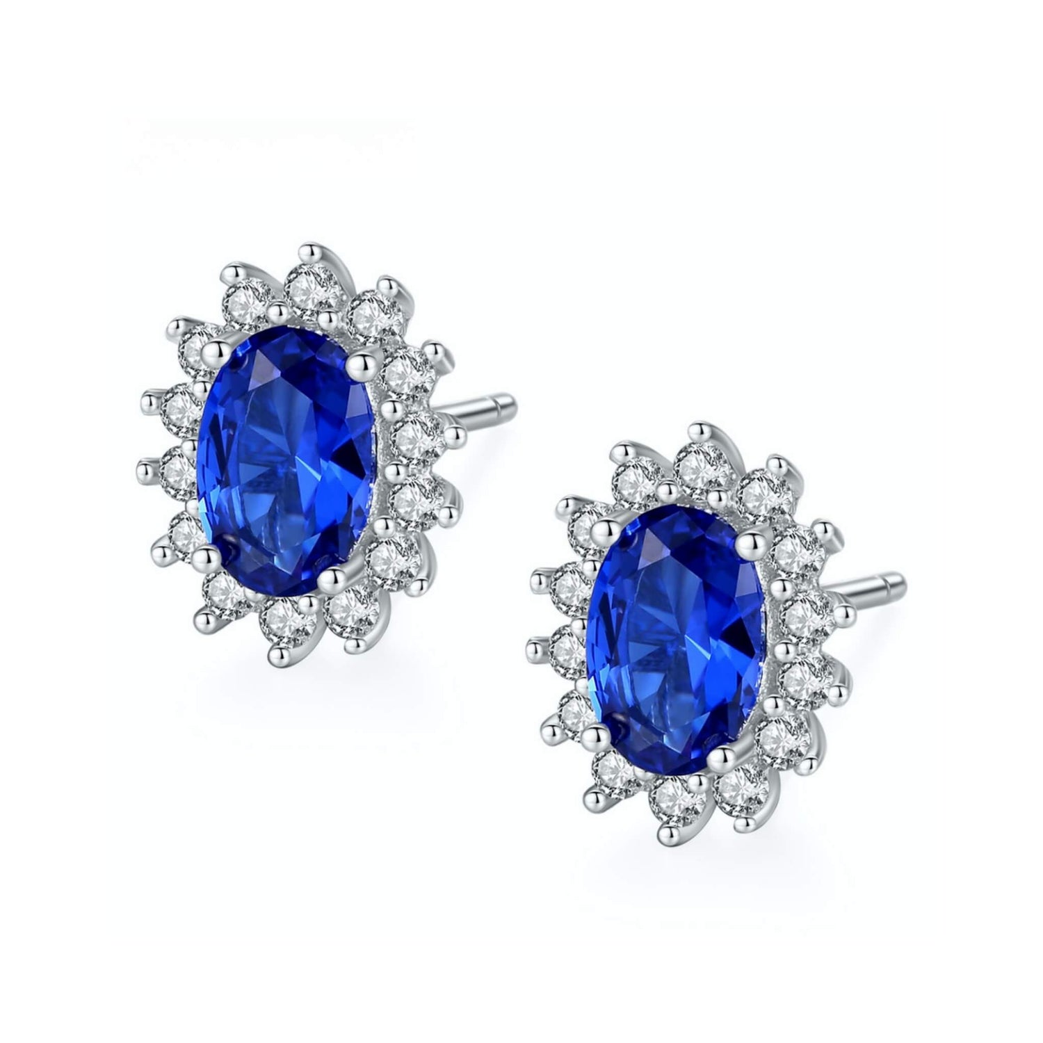 Sapphire Earrings With Diamonds - Minerva Jewelry