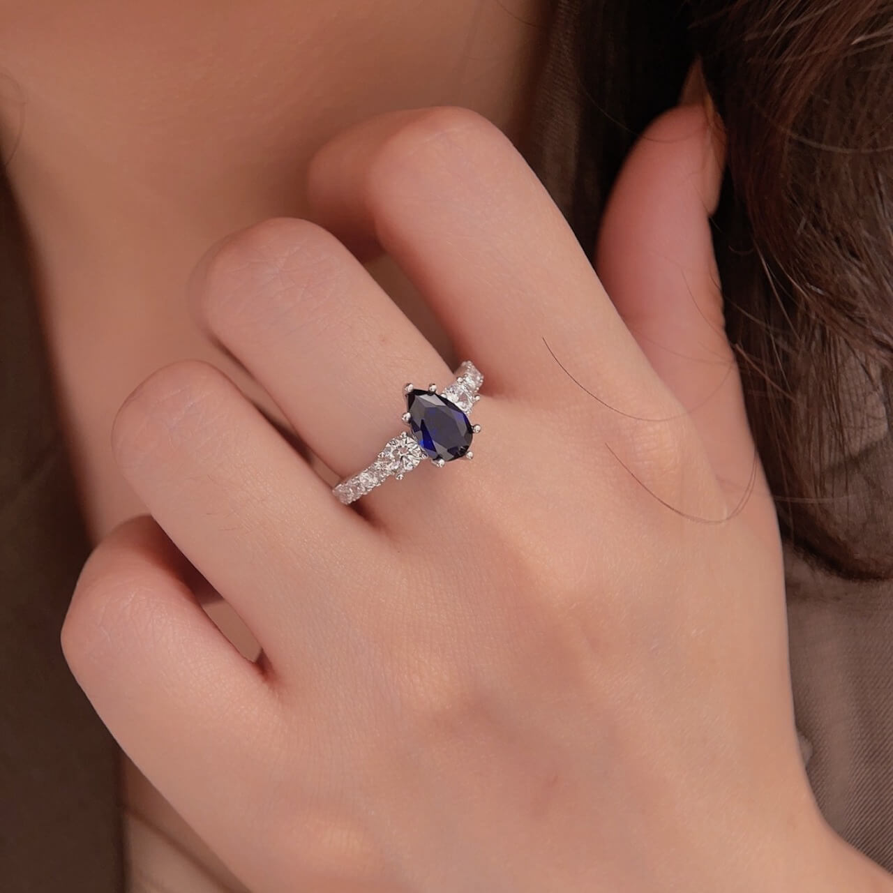 Sapphire Ring Engagement - Minerva Jewelry