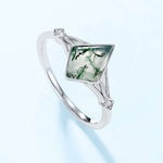 Silver Moss Agate Ring 2024 New Arrival - Minerva Jewelry