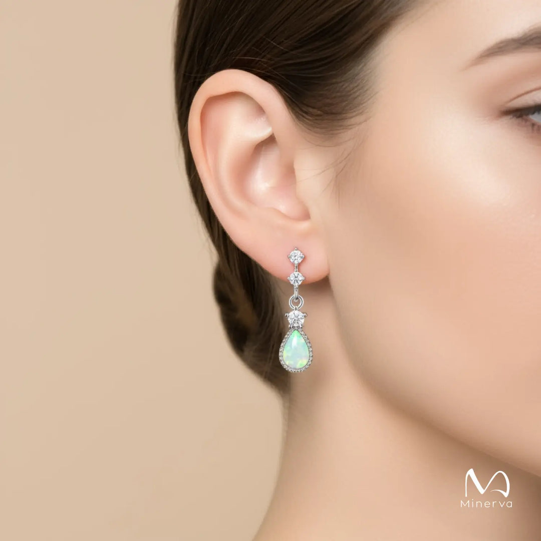 Silver Opal Earrings