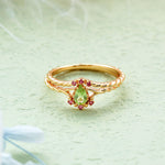 Stacking Peridot Rings - Minerva Jewelry