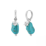 Sterling Silver Turquoise Dangle Earrings 925 Sterling Silver- Minerva Jewelry