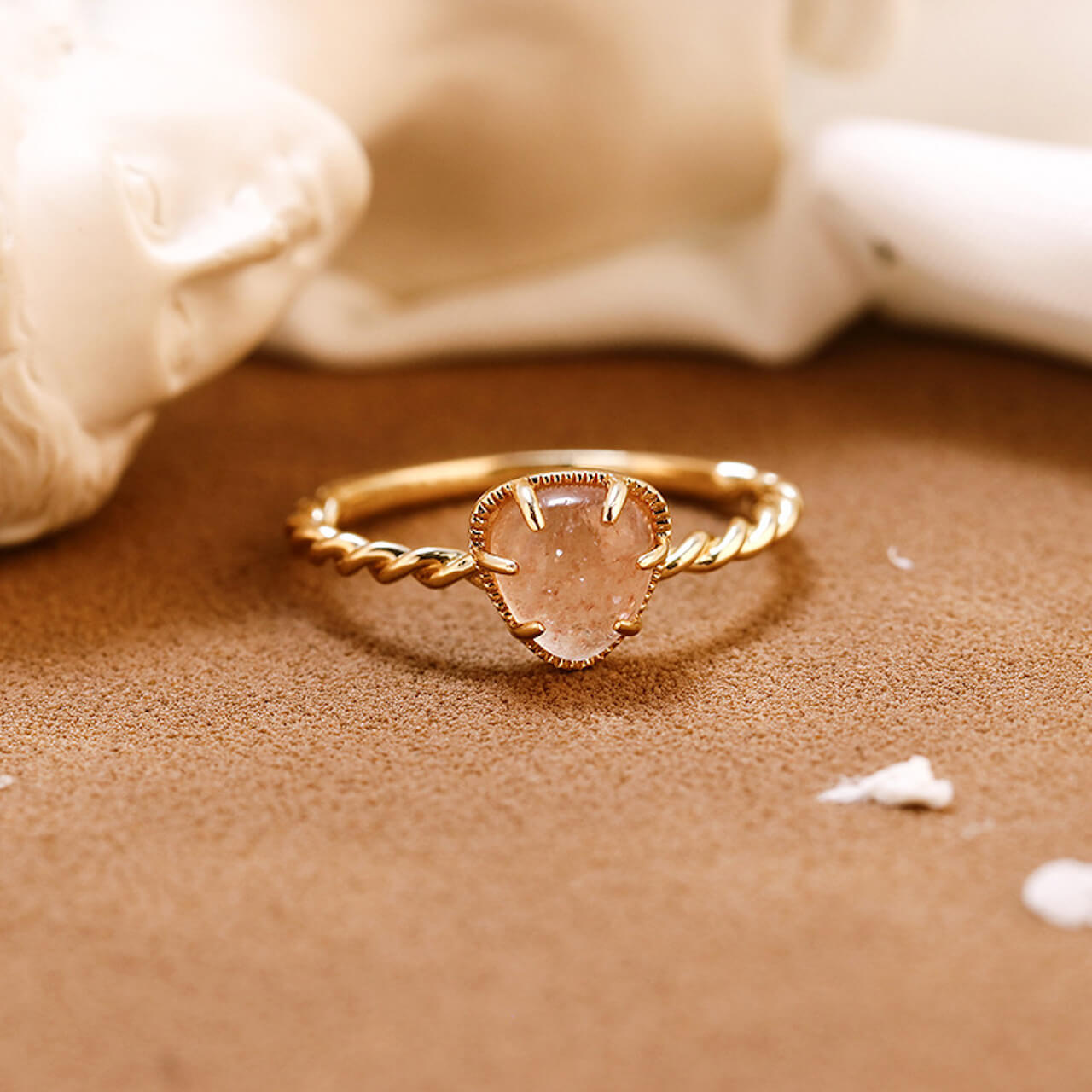 Strawberry Quartz Ring - Minerva Jewelry