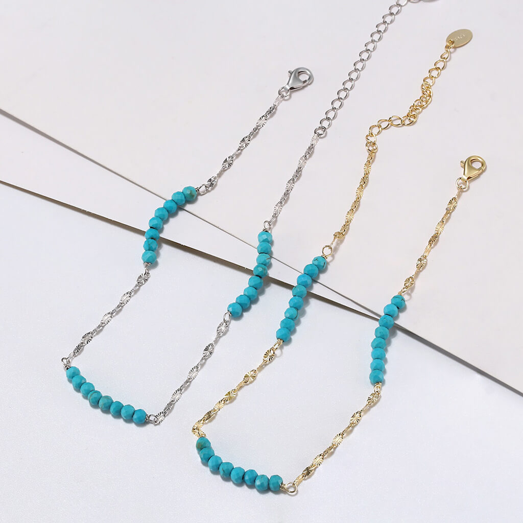 Turquoise Anklet Bracelets - Minerva Jewelry