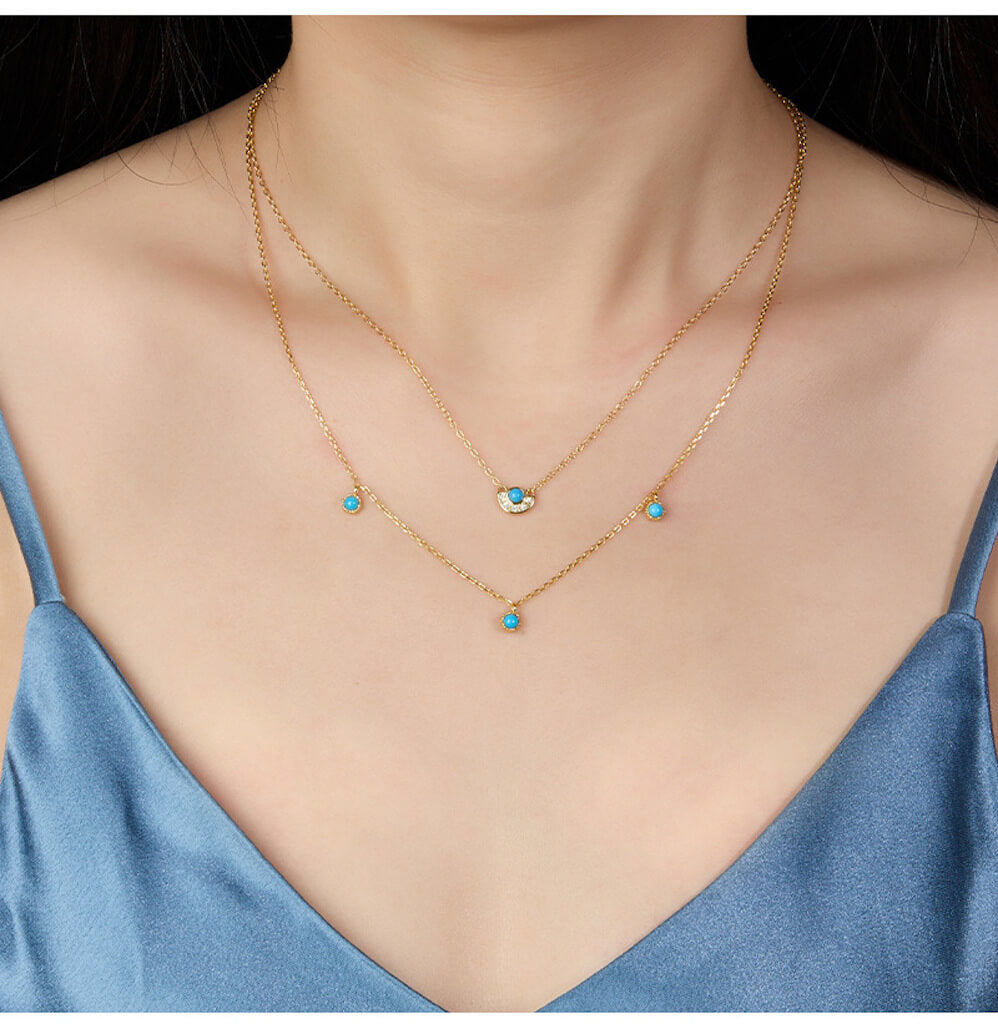 Turquoise Dainty Necklace - Minerva Jewelry