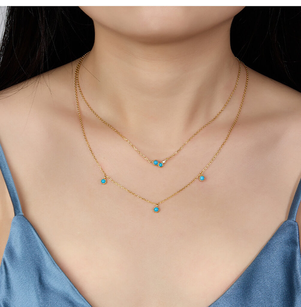 Turquoise Dainty Necklace - Minerva Jewelry