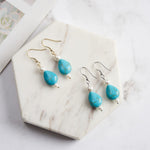 Turquoise Earrings In Teardrop Shape - Minerva Jewelry